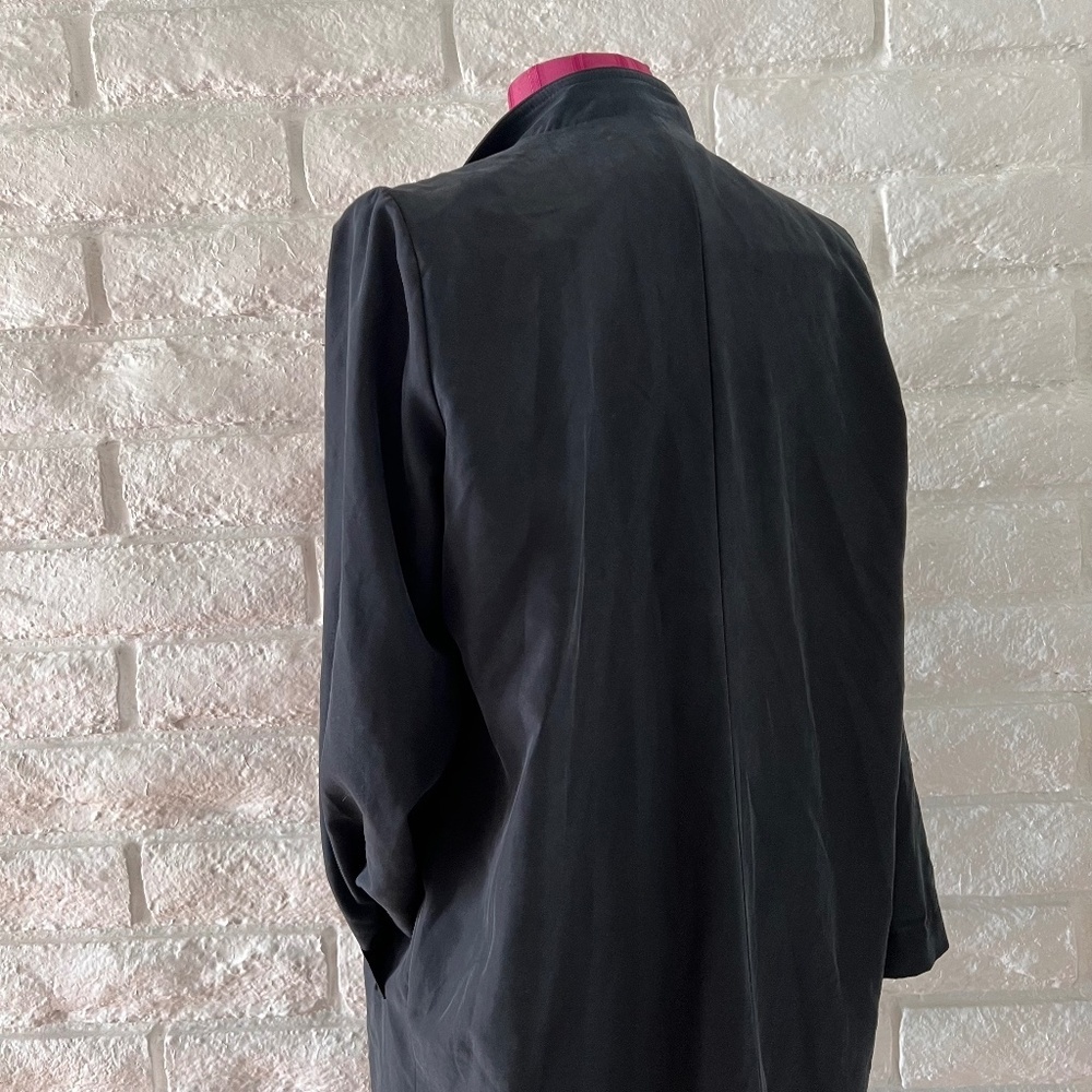 Vintage American Apparel Navy Trench Coat XS/S - Picture 6 of 7